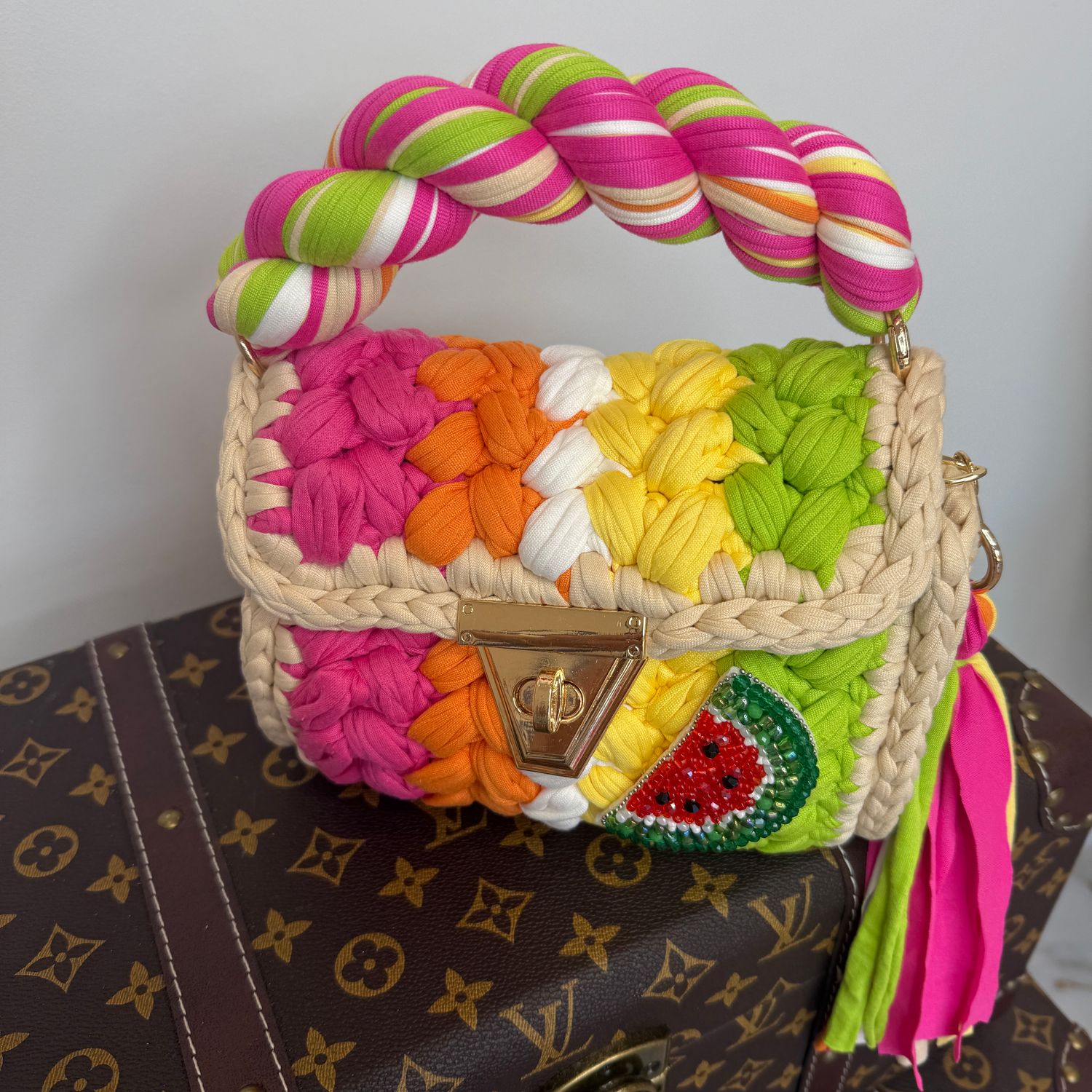 Water Melon Woven Bag