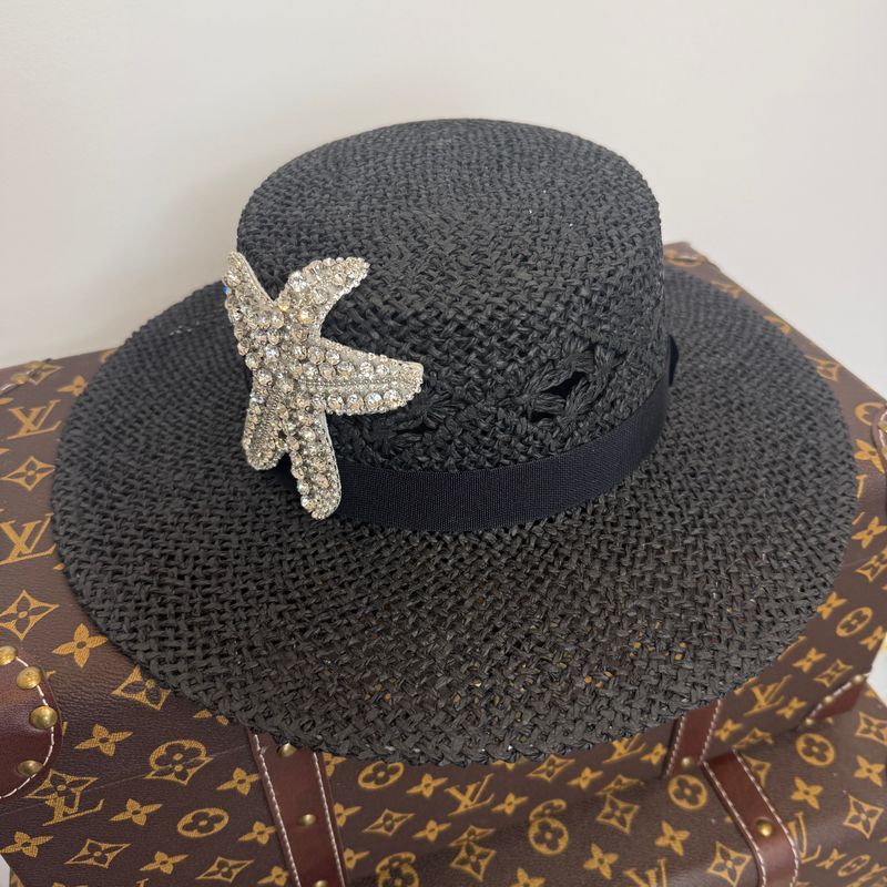 Starfish Black Boater