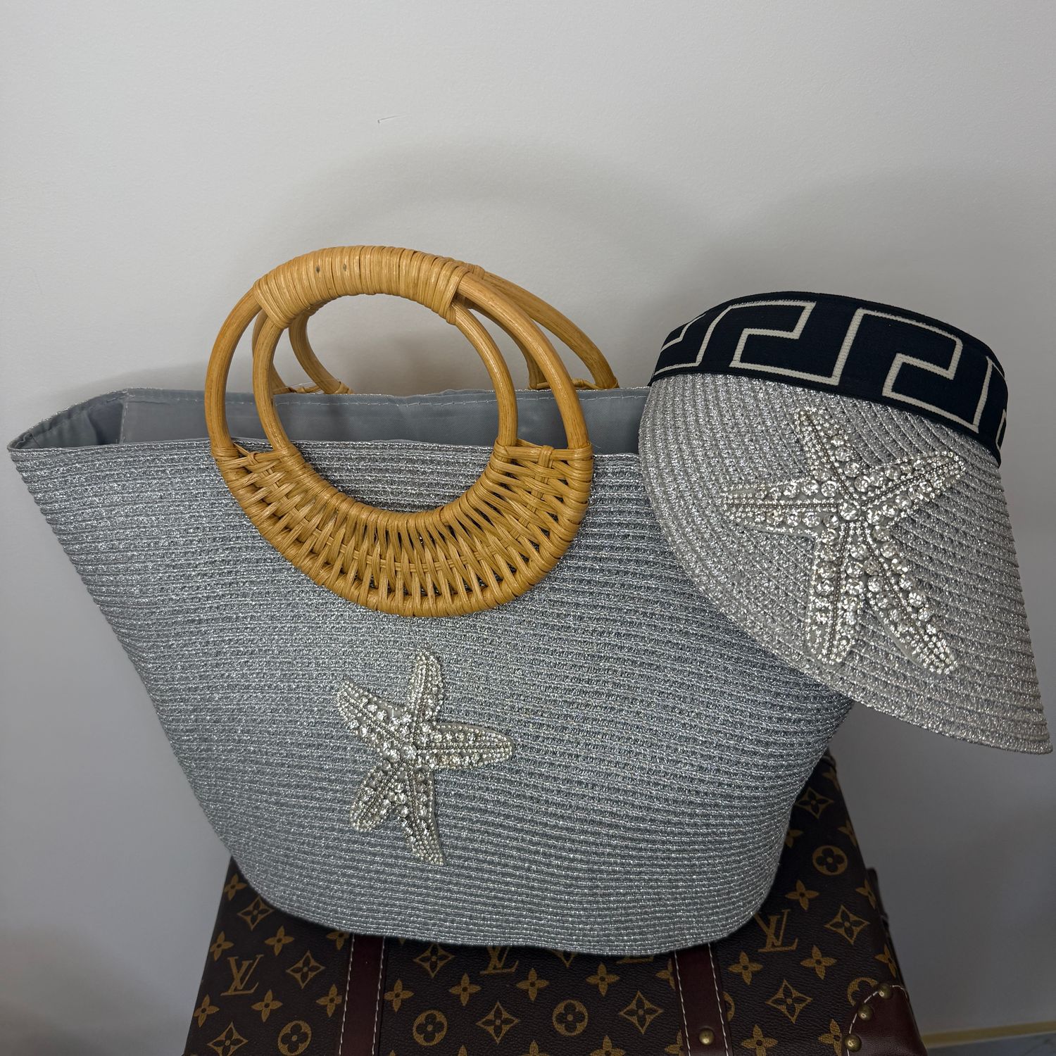Silver Lurex Visor