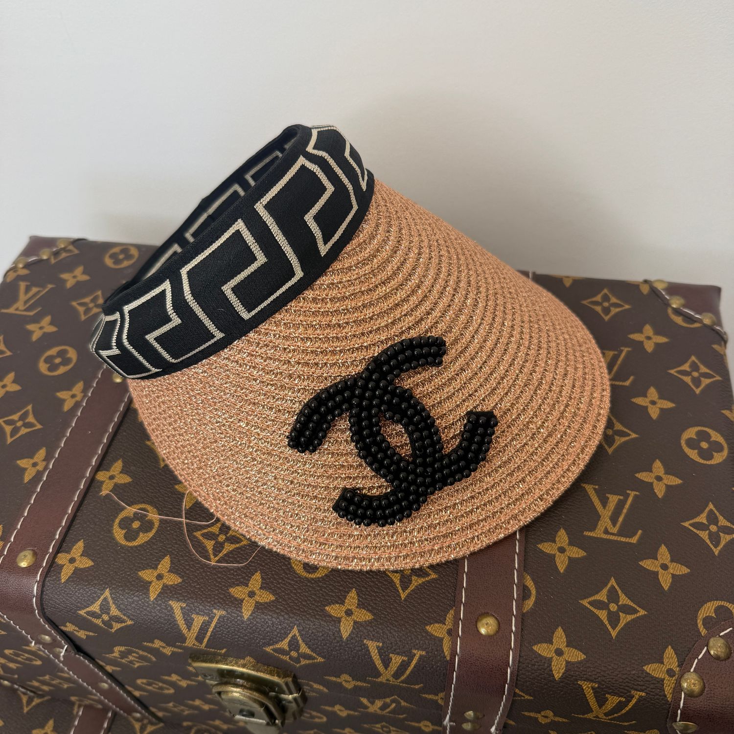 Rose Gold Lurex Visor