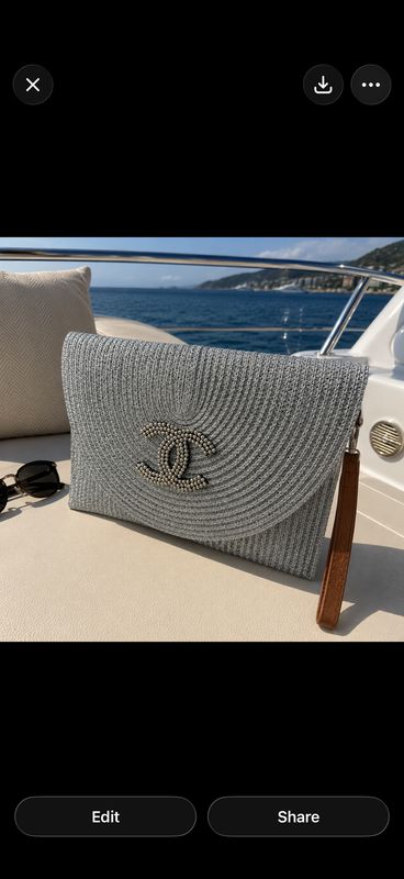 Silver Lurex Clutch