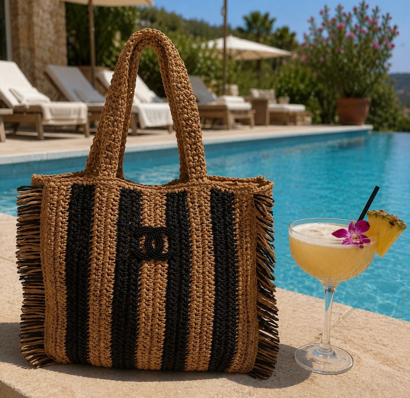 C Raffia Bag