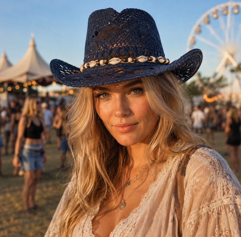 Navy Cowboy Hat