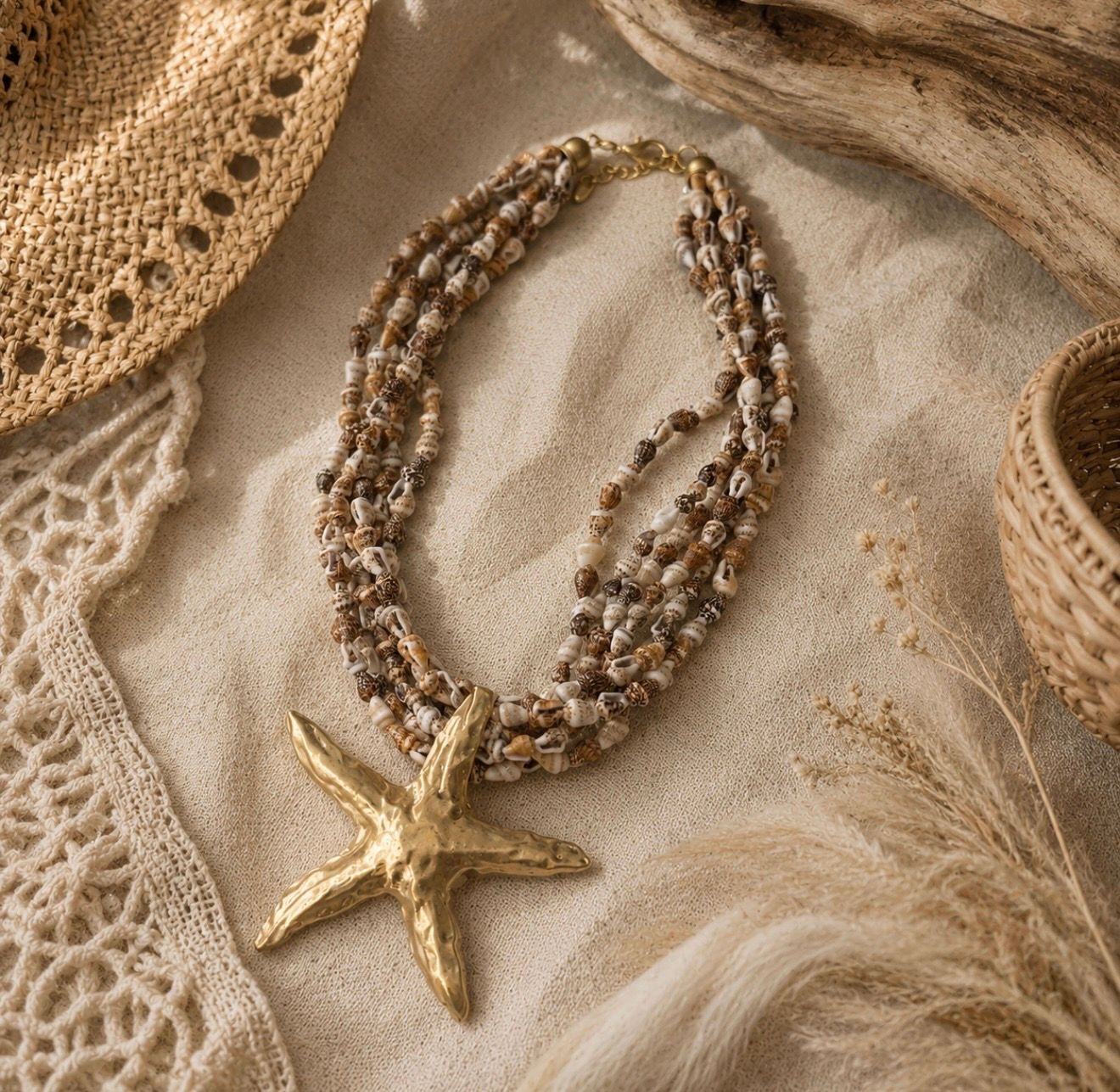 Beaded Necklace With Starfish