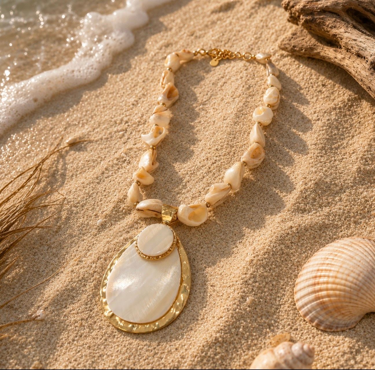 Shell &amp; Stone Necklace