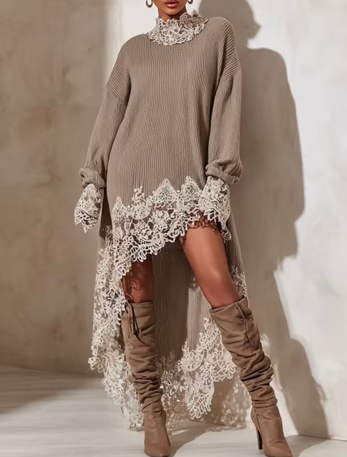 Lace Knitted Dress
