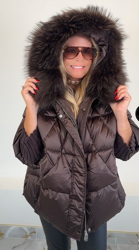 Down Puffer Jacket (chocolate )