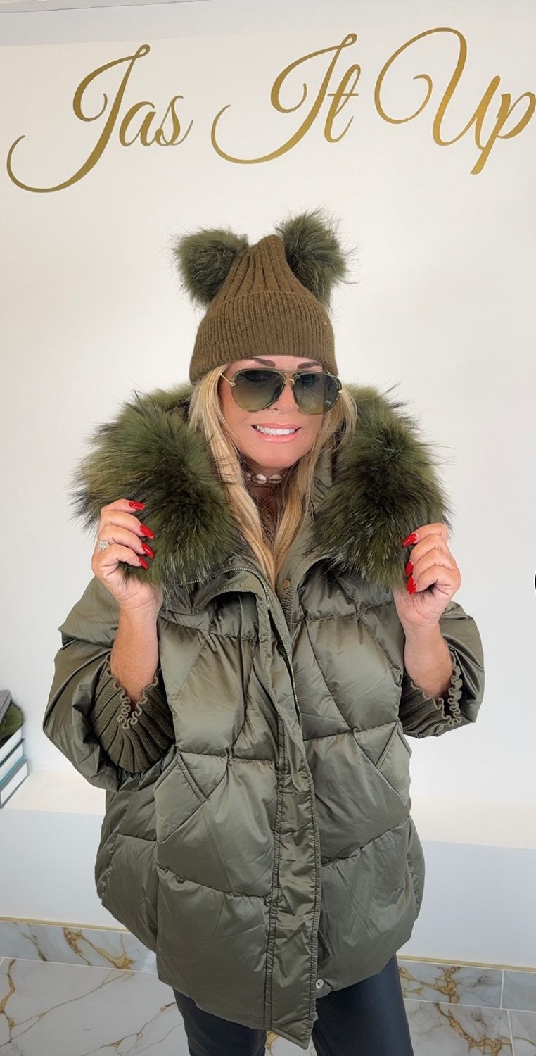 Down Puffer Jacket ( khaki)