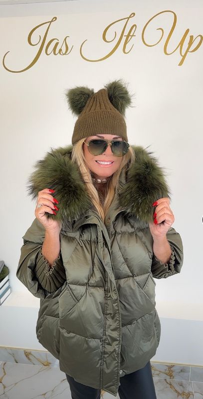Down Puffer Jacket ( khaki)