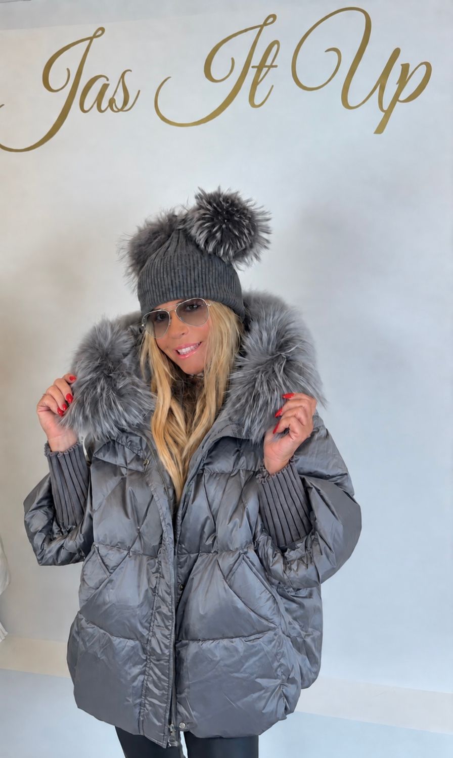 Down Puffer Jacket ( grey )