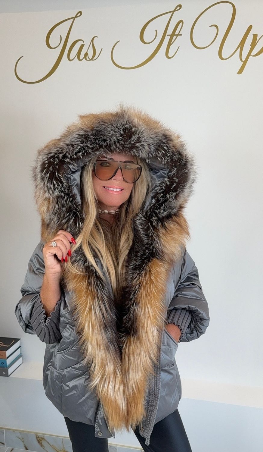 Golden Fox Puffer Jacket (grey)