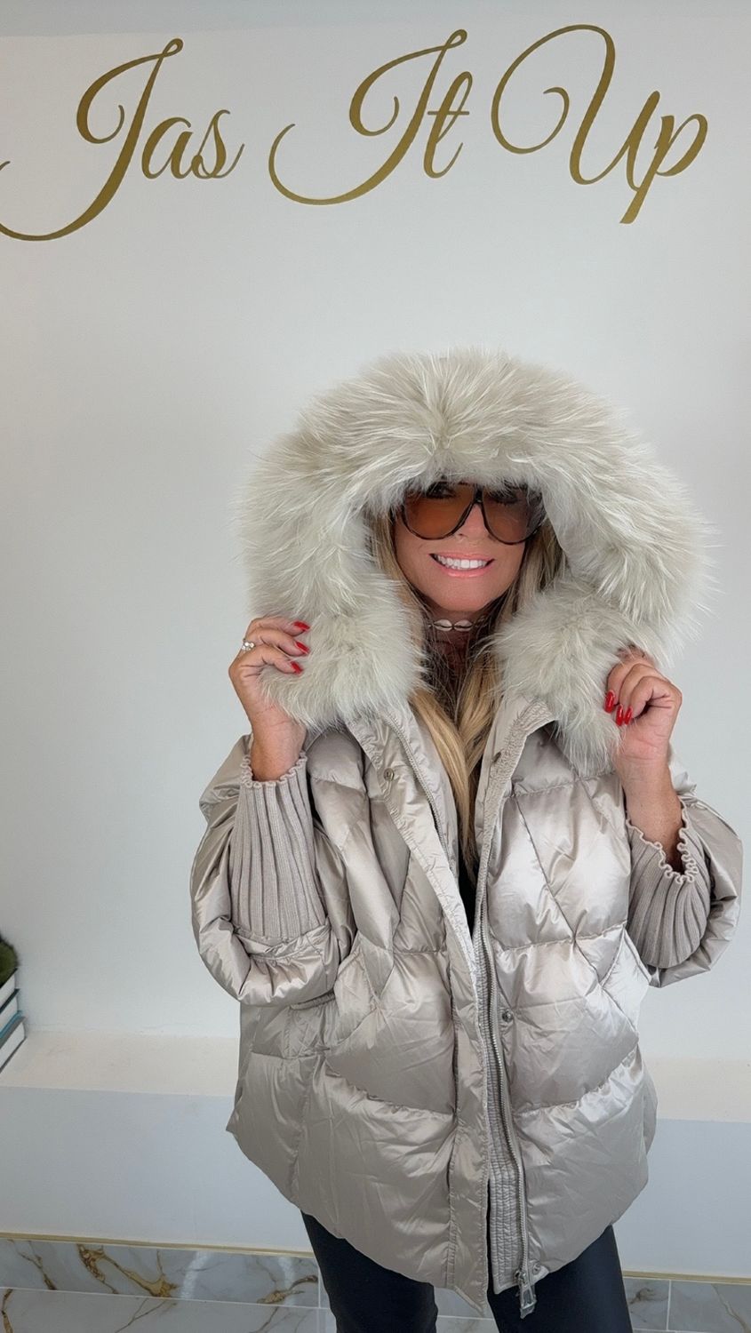 Down Puffer Jacket ( oyster )