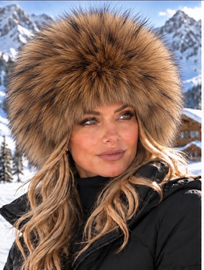 Raccoon &amp; Leather Hat