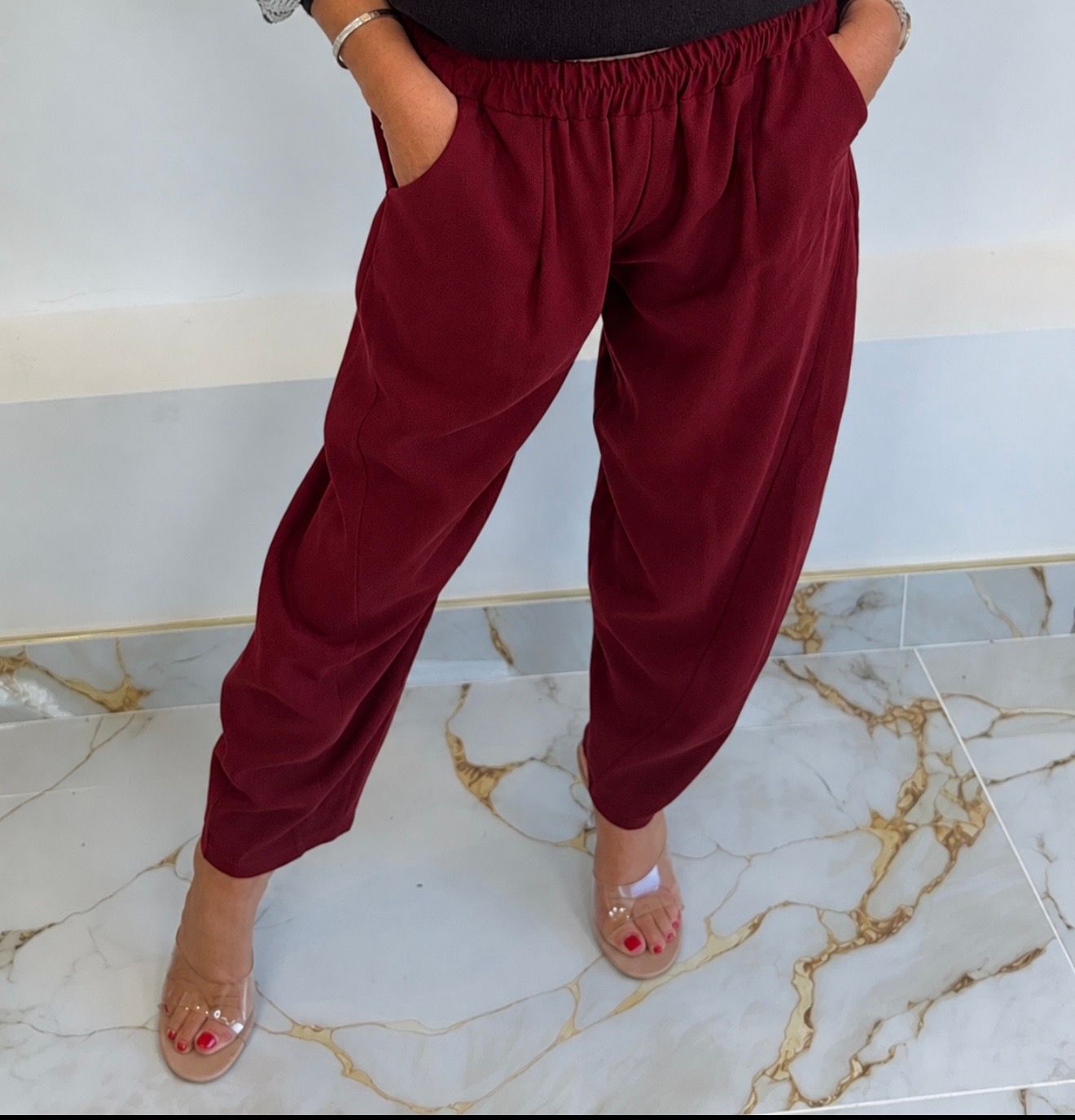 Quirky Trouser ( burgundy )