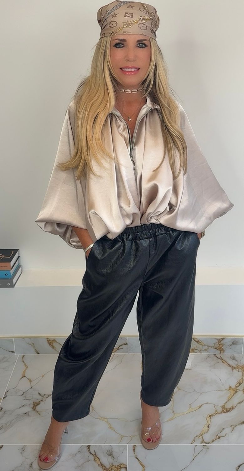 Black PVC Trousers
