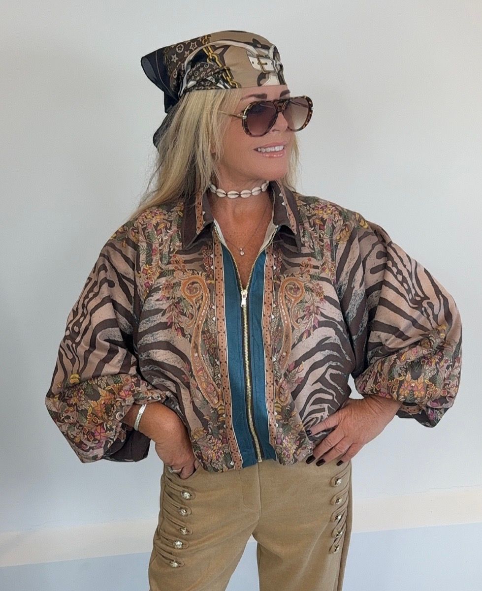 Patterned Jacket ( chocolate )