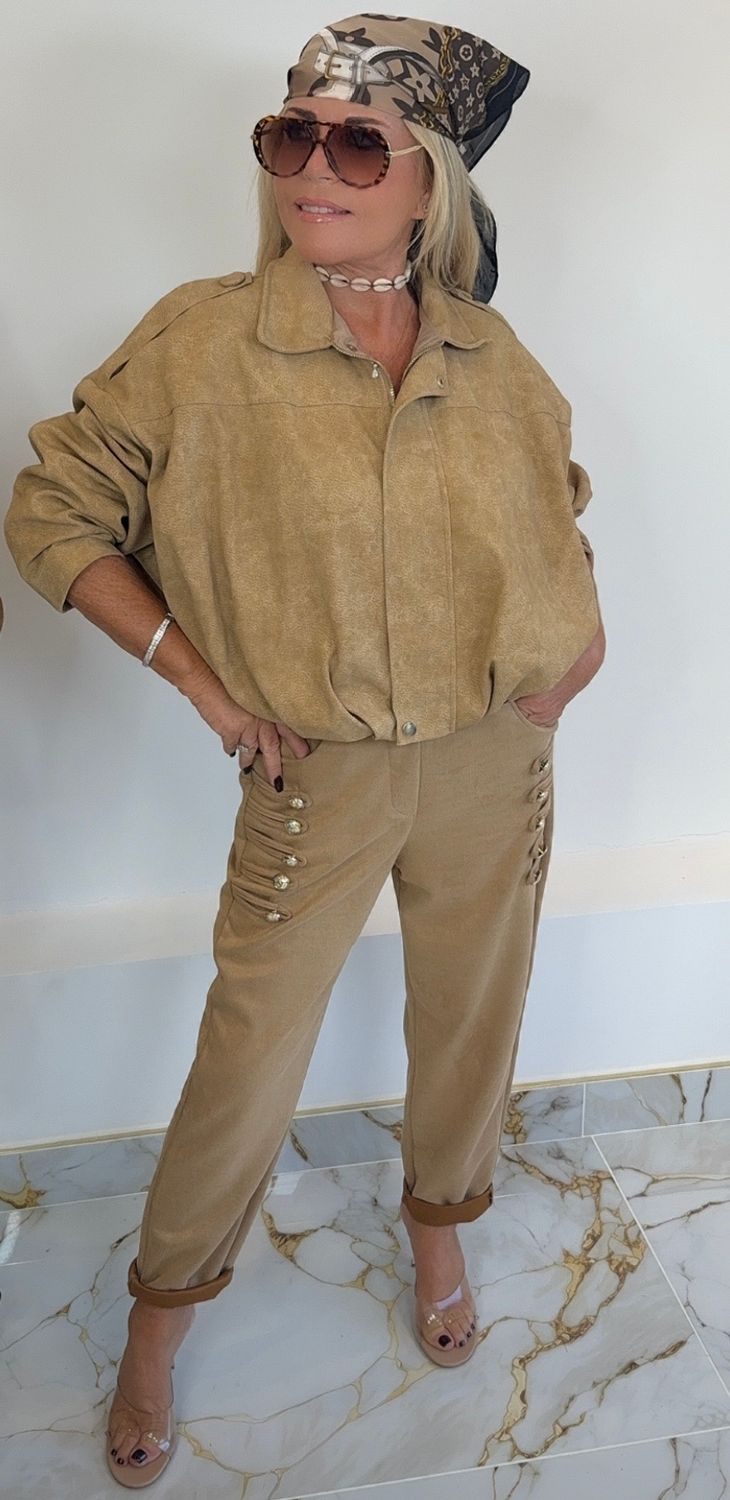 Suedette Jacket ( camel )