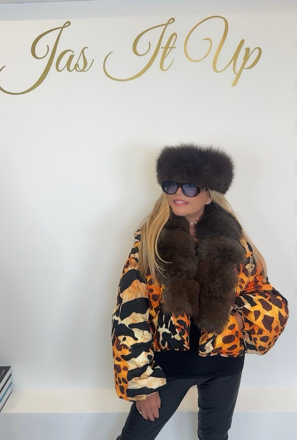 Animal Print Puffer Jacket