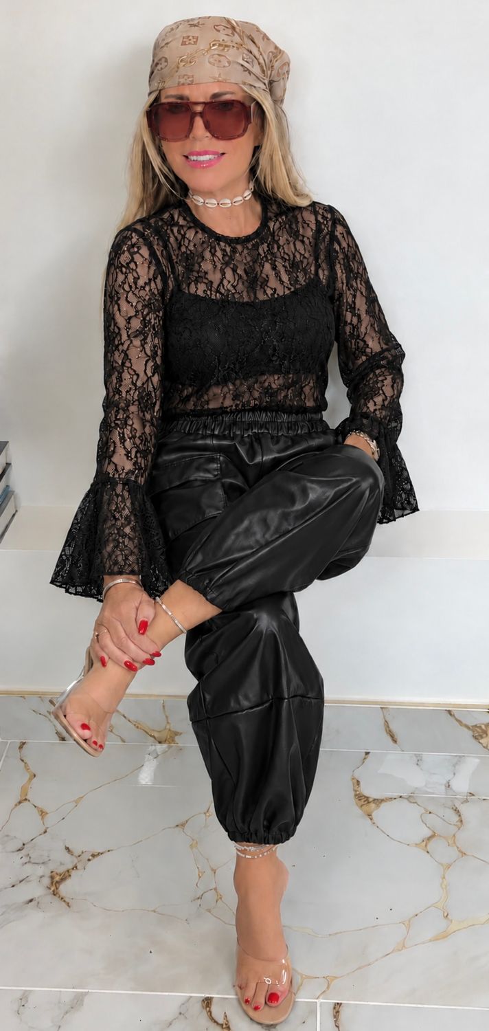 Lace Top ( black )