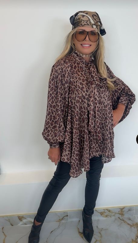 Bow Blouse (mocha)