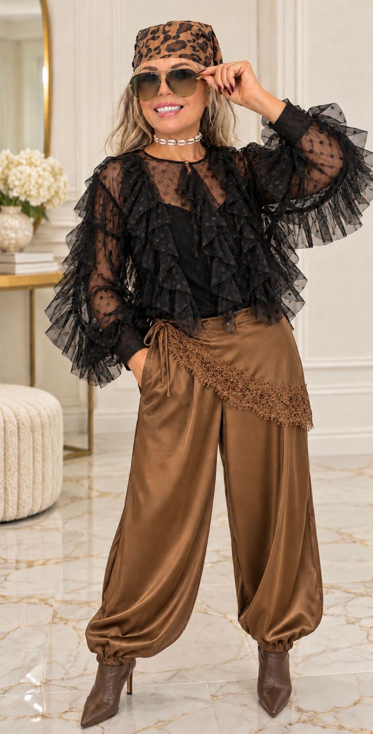 Tulle Blouse ( bronze )