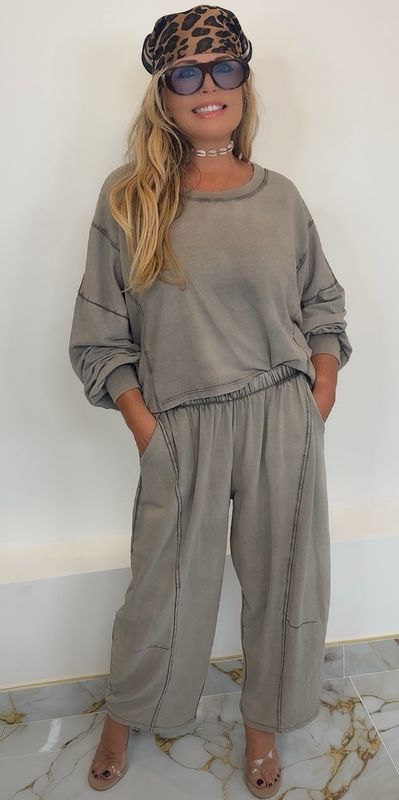 Quirky Lounge Suit ( taupe)