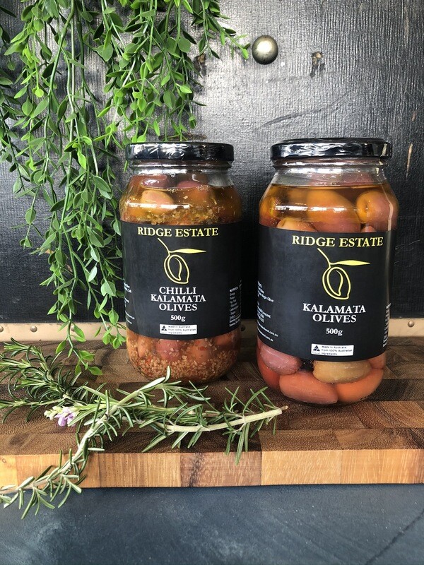 Kalamata Chilli Olives - Ridge Estate