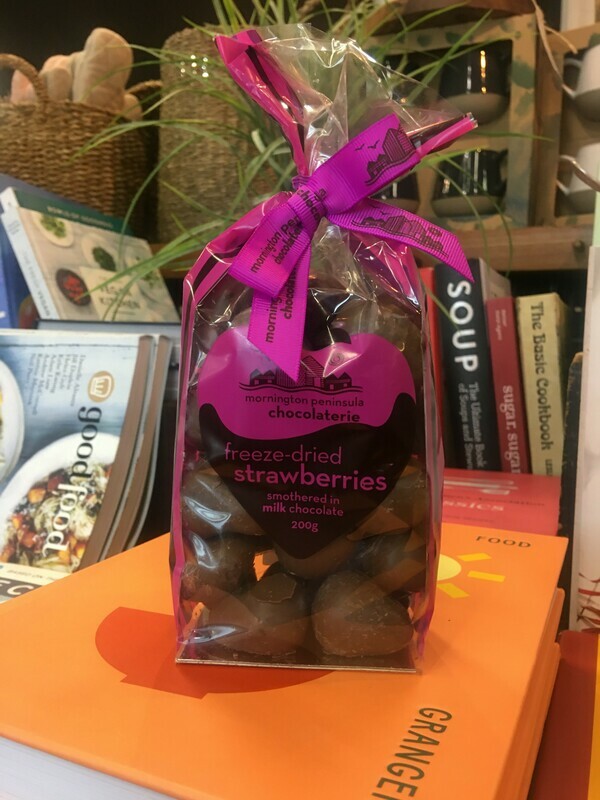 Milk Choc Coated Freeze Dried Strawberries - Mornington Peninsula Chocolaterie