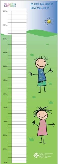 10 Steps Height Chart