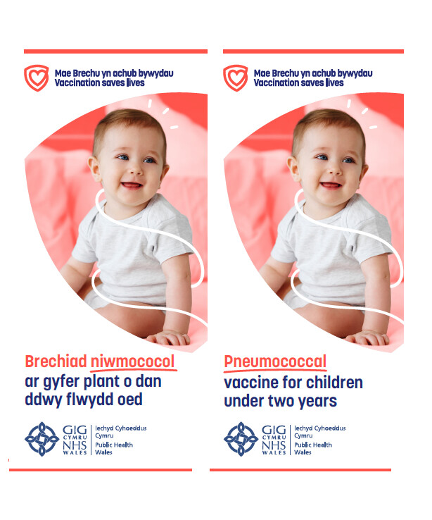 Brechiad Niwmococol ar Gyfer Plant dan Ddwy Flwydd Oed/ Pneumococcal vaccine for Children Under Two Years (Taflen/ Leaflet)