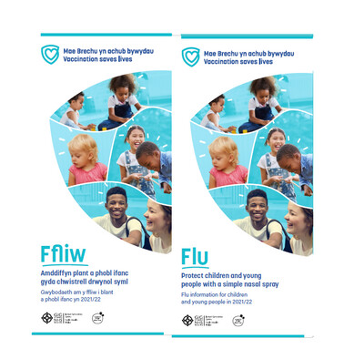 Taflen ffliw plant 2021-22 | Children’s flu leaflet 2021-22