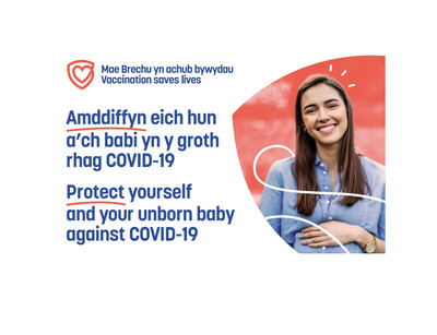 Amddiffyn eich hun a’ch babi yn y groth  rhag COVID-19 | Protect yourself  and your unborn baby against COVID-19 | Poster
