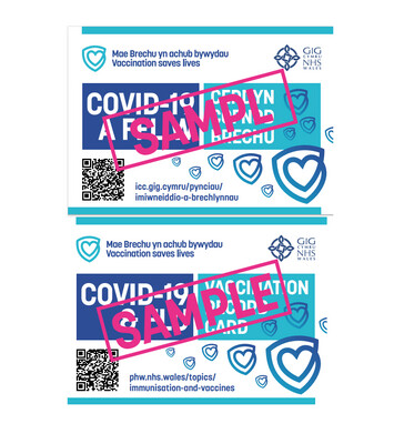 Cerdyn Cofnod Brechu (COVID-19 a Ffliw)/ Vaccination Record Card (COVID-19 & Flu)
