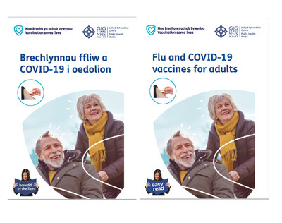 Brechlynnau ffliw a COVID-19 i oedolion | Flu and COVID-19 vaccines for adults