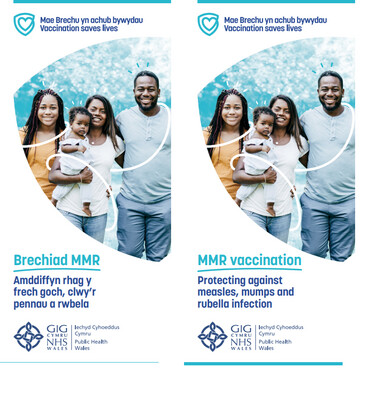 Brechiad MMR Amddiffyn rhag y frech goch, clwy’r pennau a rwbela | MMR vaccination Protecting against measles, mumps and rubella infection