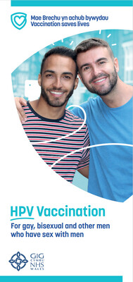 Taflen Brechiad HPV - Gyfer dynion hoyw, deurywiol a dynion eraill sy’n cael rhyw gyda dynion / HPV Vaccination Leaflet - For gay, bisexual and other men who have sex with men