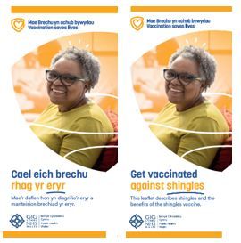 Cael eich brechu rhag yr eryr / Get vaccinated against Shingles