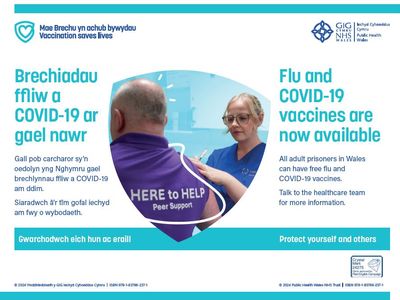*Ar gyfer brechwyr carchar yn unig *
Poster preswylwyr carchardai A3| *For prison vaccinators only*Prison resident poster A3