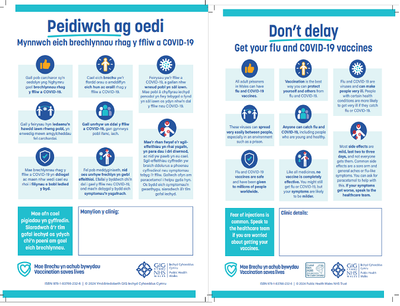 *Ar gyfer brechwyr carchar yn unig * Ffeithiau allweddol am y Ffliw a COVID-19 i drigolion carchardai | *For prison vaccinators only* Prison resident Flu and COVID-19 key facts