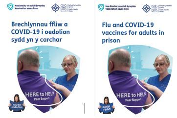 *Ar gyfer brechwyr carchar yn unig *​ Hawdd ei darllen - Brechlynnau ffliw a COVID-19 i oedolion sydd yn y carchar/*For prison vaccinators only*​ Easy Read-Flu &amp;COVID-19 vaccines for adults in prison