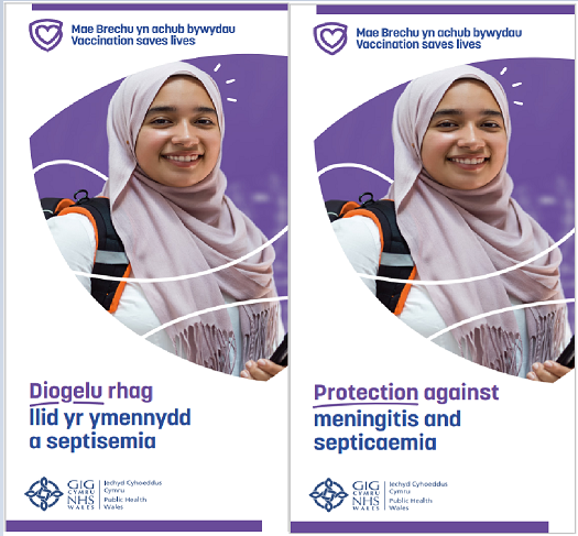 Taflen diogelu rhag llid yr ymennydd a septisemia/ Protection against meningitis and septicaemia Leaflet