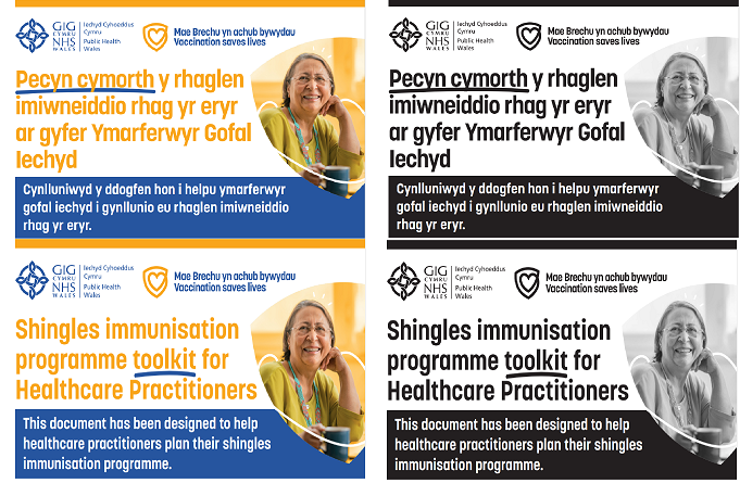 ​Pecyn cymorth y rhaglen imiwneiddio rhag yr eryr ar gyfer Ymarferwyr Gofal Iechyd | Shingles immunisation programme toolkit for Healthcare Professionals