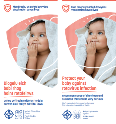 (ffeil sain) Diogelu eich babi rhag haint rotafeirws | Protect your baby against rotavirus infection (audio file)