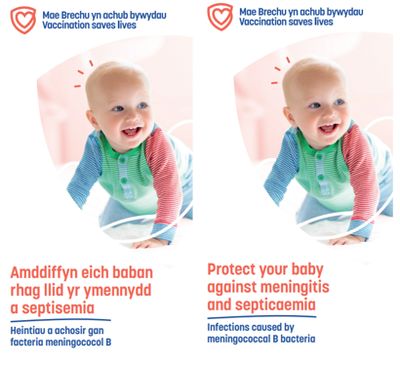 Amddiffyn eich baban rhag llid yr ymennydd a septisemia​ | Protect your baby against meningitis and septicaemia