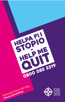 Cerdyn Busnes Helpa Fi i Stopio / Help Me Quit Business Card