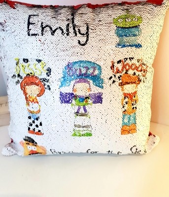 Toy story sequin cushion cover