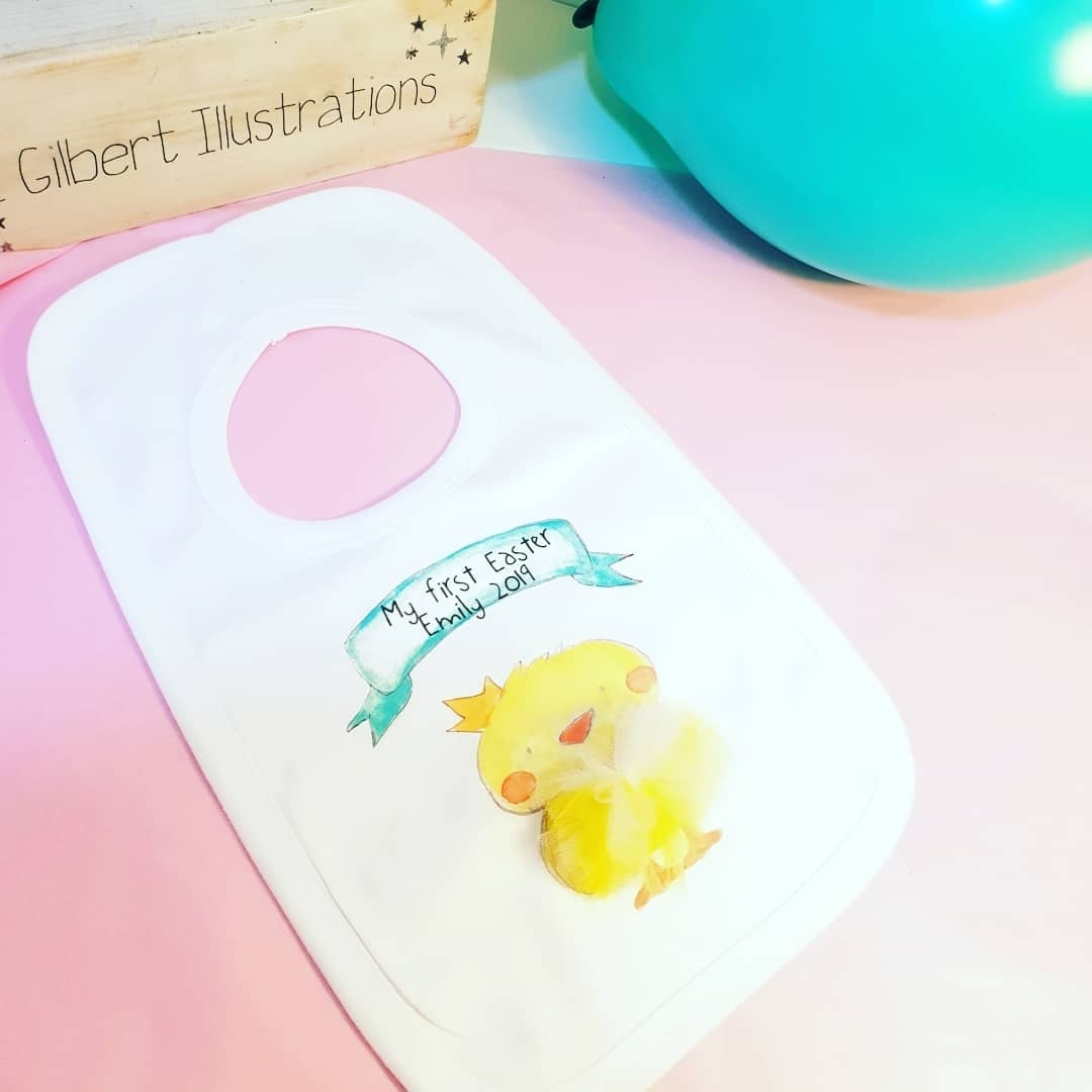 My first Easter bib