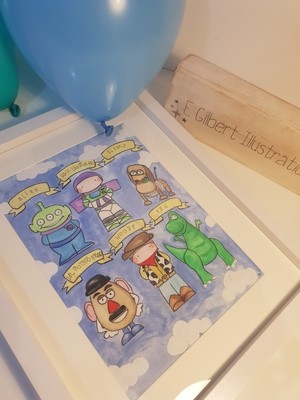 Toy story inspired print