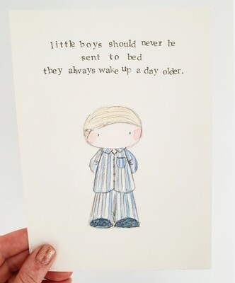 Little boys should never be sent to bed