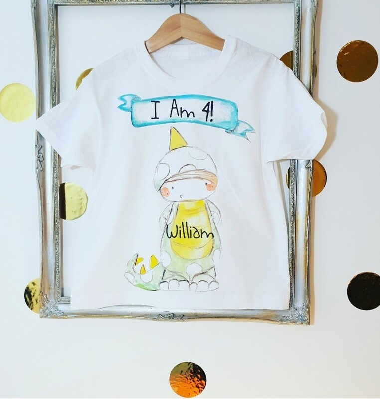 Custom Dinosaur Birthday T-Shirt